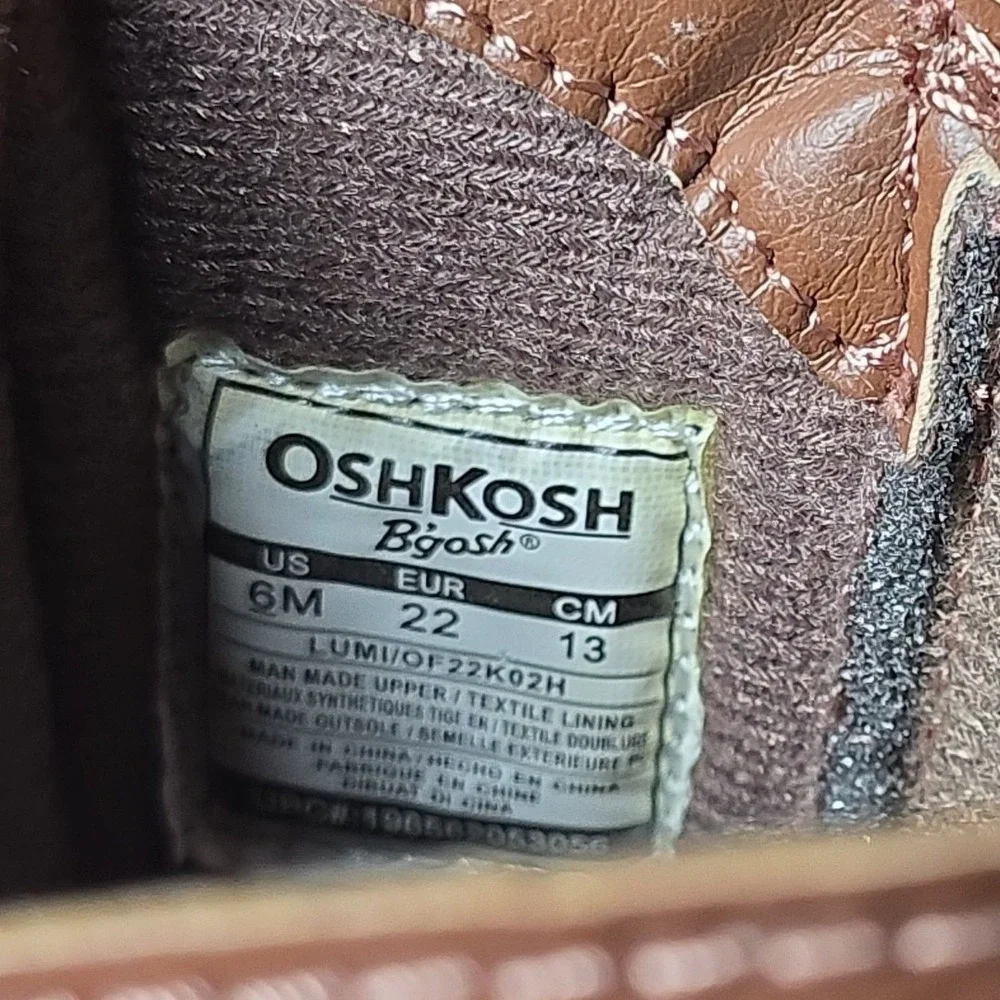 Osh Kosh Brown Girls Boots Lumi Riding Toddler Size 6 M Buckel